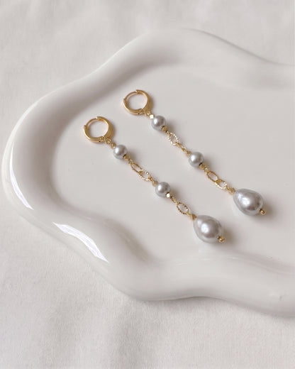 白序──黑珍珠耳環